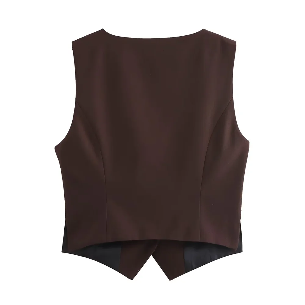 2024 Autumn New Product Casual Versatile Side Split Vest Vest Vest Belt Hundred Fold Wide Leg Pants Set