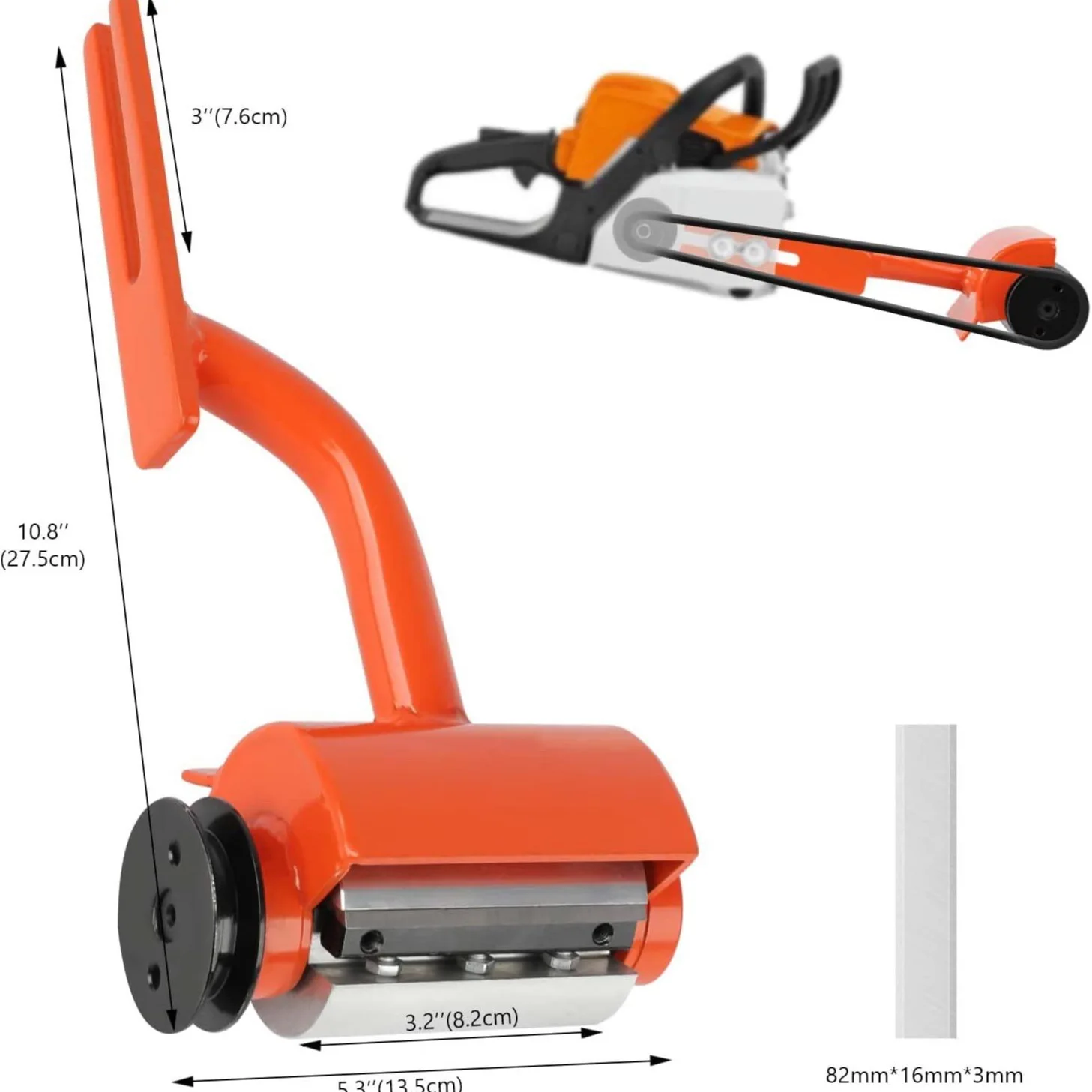 Log Peeler Log Debarker Designed Chainsaw Attachment Efficient Wood Debarking Tool for Timber Processing V-Belt Driven Peeler
