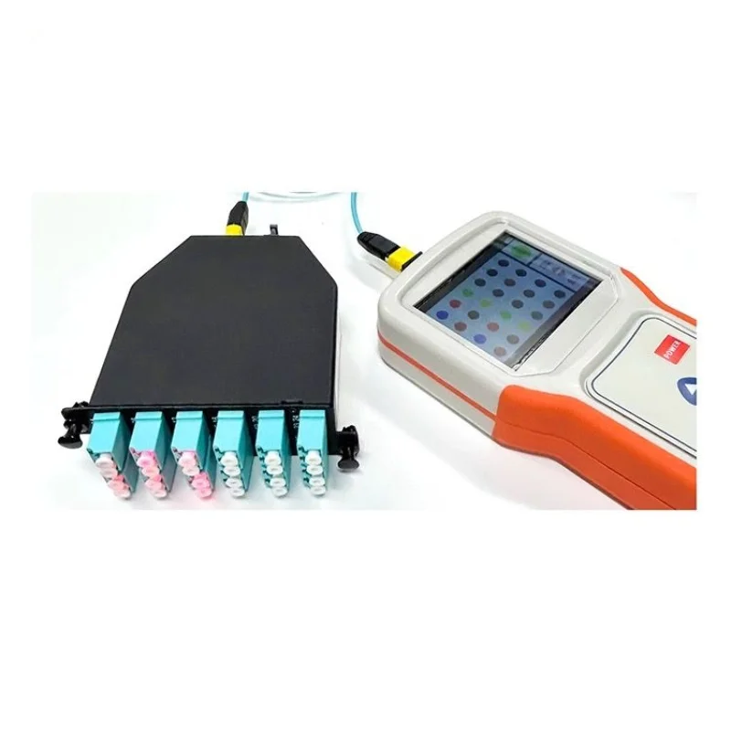 MPO Light Transmission Meter, MPO Red Light Meter, for detecting bending breakpoints and continuity of MPO cables and jumpers.