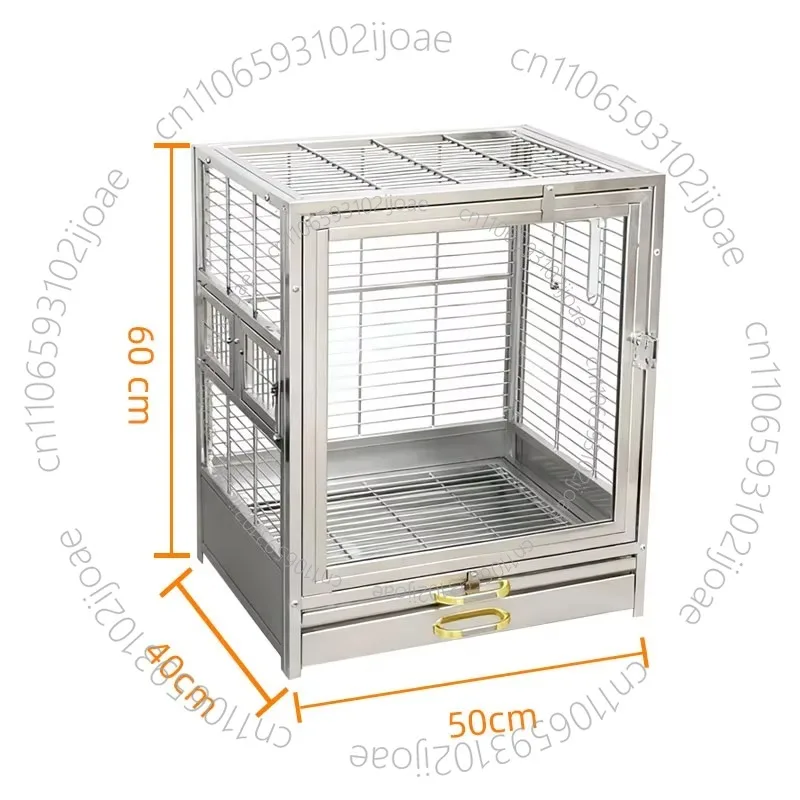 Comfortable and durable Stainless steel cage Breathable design Classic luxury style Small animal carrier function