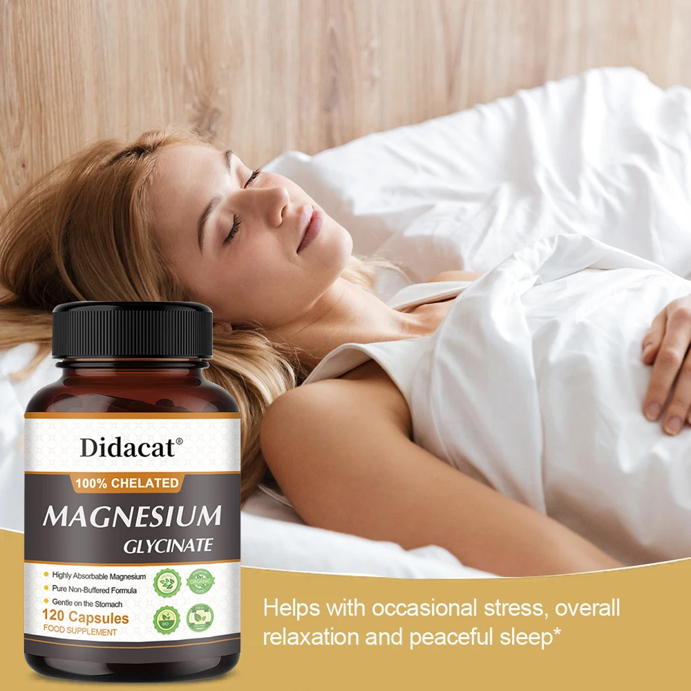 500 Mg Magnesium Glycinate - High Absorption Magnesium Supplement To Support Muscle and Improve Sleep - Vegetarian Capsules