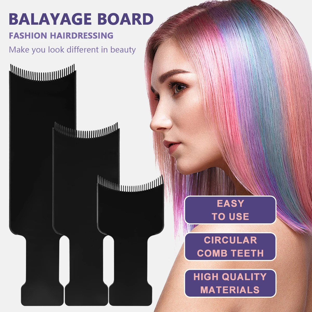 Barber Hair Dyeing Board with Care Comb - Hair Highlighting and Treatment Tool for Effortless Application and Precise Coloring