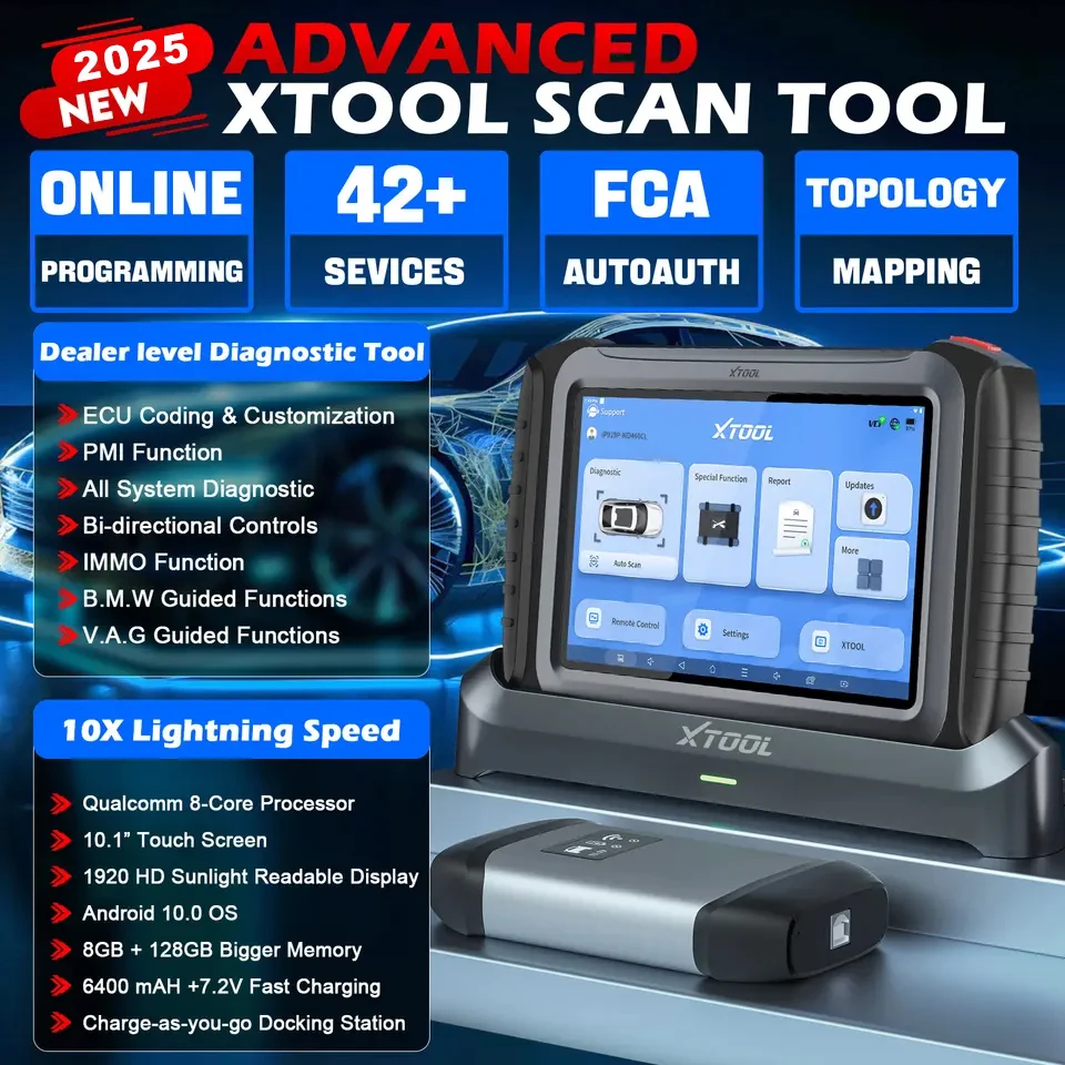 XTOOL InPlus IP919PRO ECU Programming Tools For BMW Full System Diagnostic Automotive Scanner Full Reset DOIP CANFD Topology Map