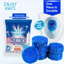 Pacote com 3/6/12, comprimidos limpadores de vaso sanitário, limpadores automáticos de tanque de vaso sanitário, para desodorização e descalcificação, azul de longa duração