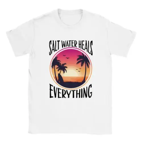 Salt Water Heals Everything - Summer - Beach - Vaca - Unisex Crewneck T-shirt