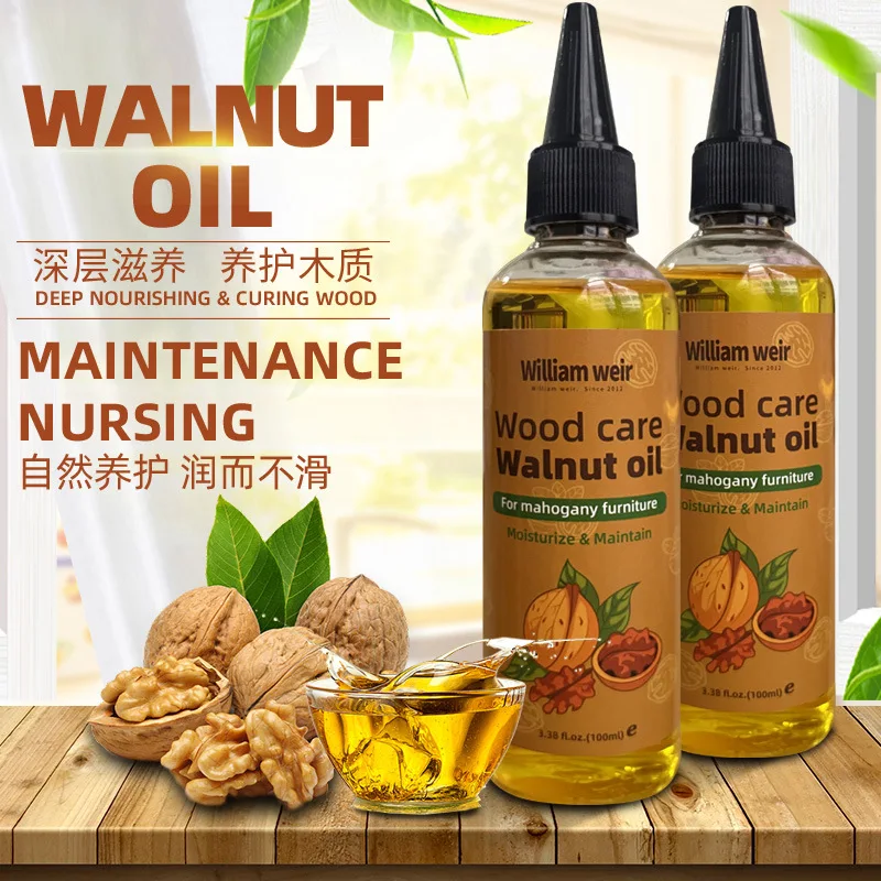 Walnut oil is a special oil for the maintenance of rosewood furniture crack prevention care oil for solid wood in cultural play