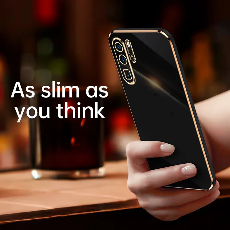 Luxury Square Plating Phone Case For Huawei P30 Pro Lite P30Pro P30Lite 5G ShockProof Soft TPU Back Cover Fundas