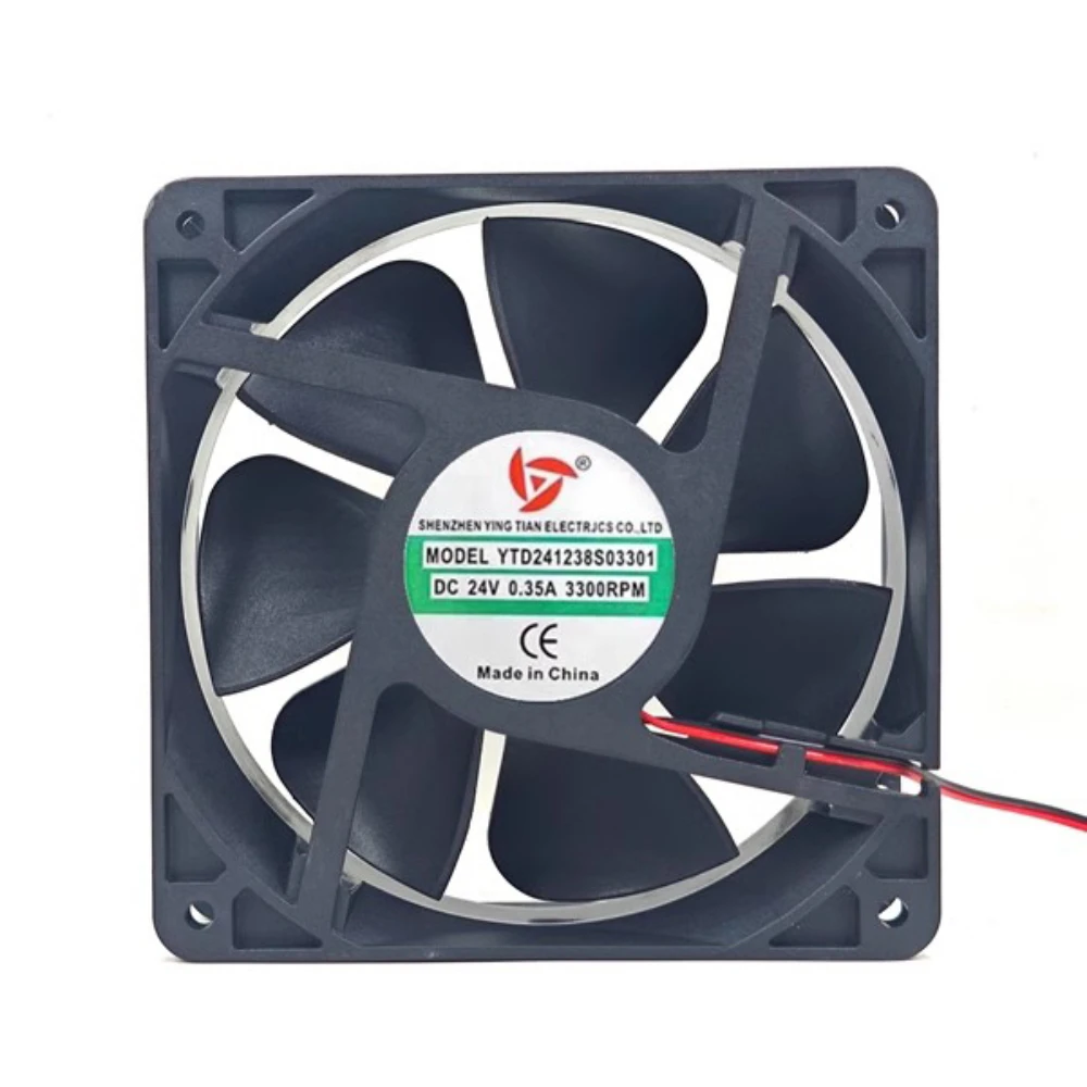 

YingTian YTD241238S 03301 03202 02600 3300RPM 24V 12CM 12038 High Air Welding Machine Exhaust Cooling Fan 120x120x38mm New