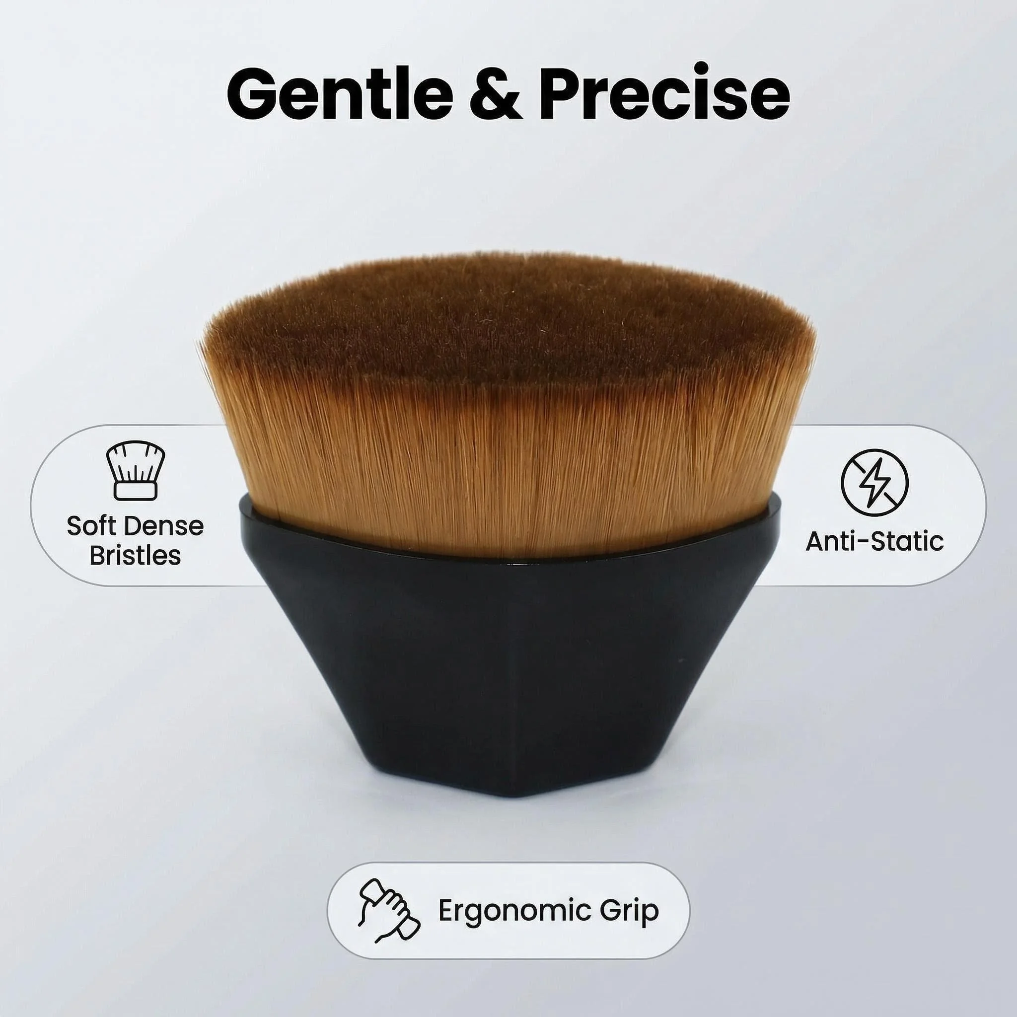 Vinyl Brush Anti Static Vinyl Record Brush Carbon Fiber Bristles Cleaning Brush for Records Vinyl Record Cleaner