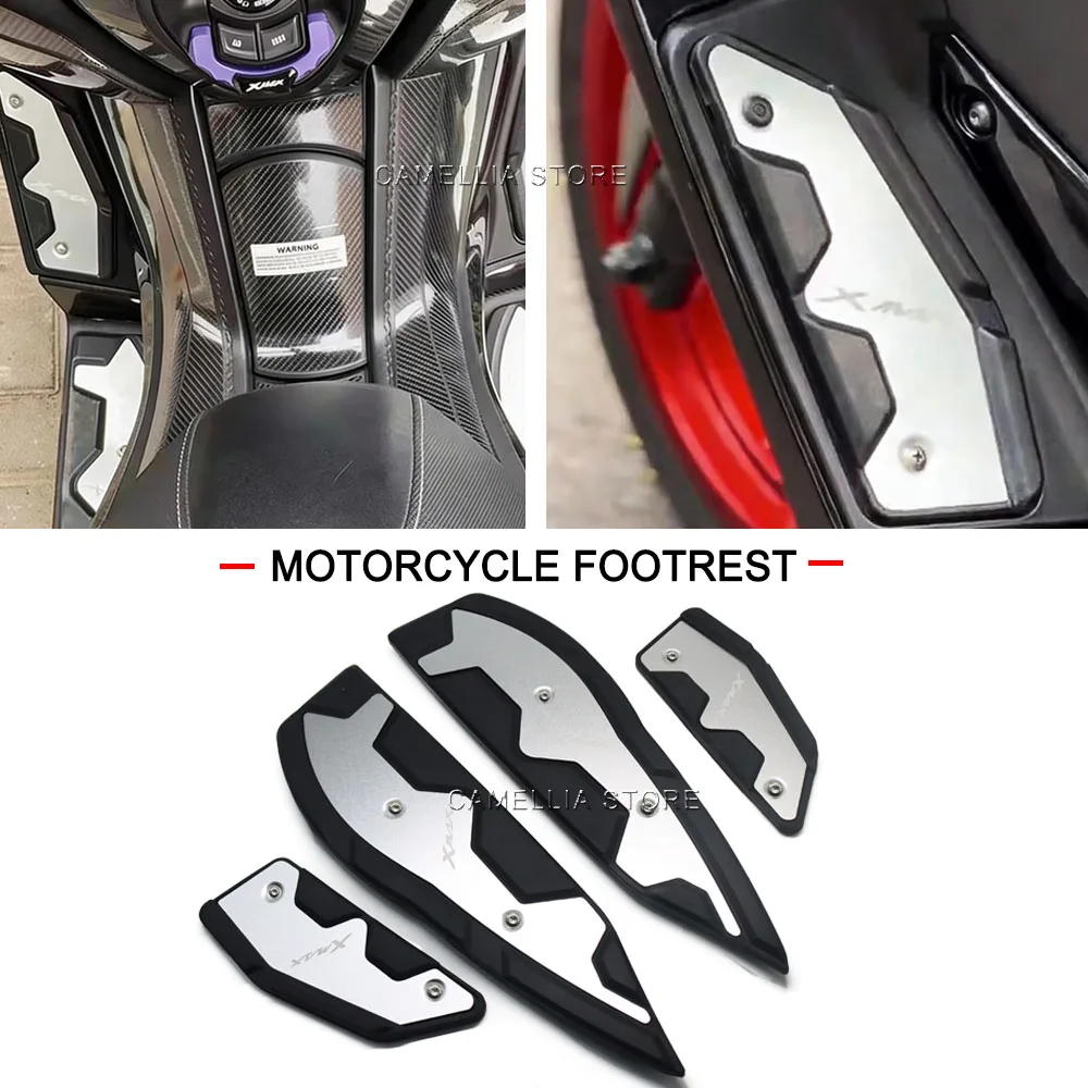

Motorcycle Footpads Aluminum Alloy Waterproof Modified Skid proof Footrest Motorcycle Accessories for Yamaha XMAX300 250 17-25