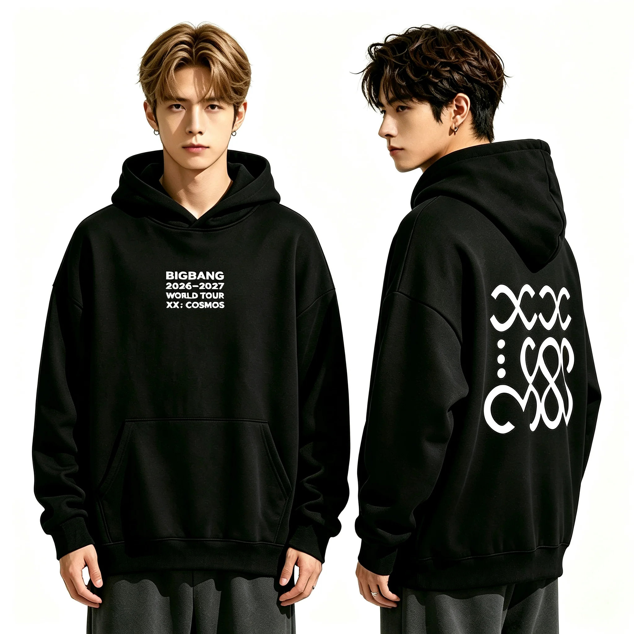Bigbang 20th Anniversary Concert Unisex Hoodie XX COSMOS 2026-2027 World Tour Front Back Graphic Print Kpop VIP Fans Sweatshirt