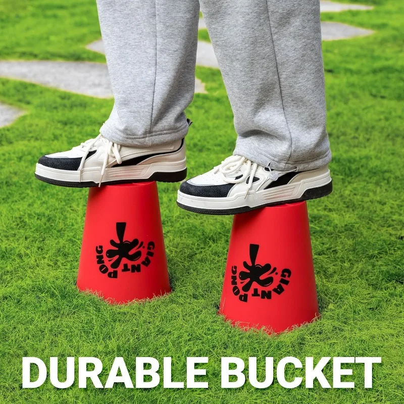 

Giant Yard Pong,Yard Games with Durable Buckets and Balls - Choose Red Large, XL, or Green - Glow in The Dark