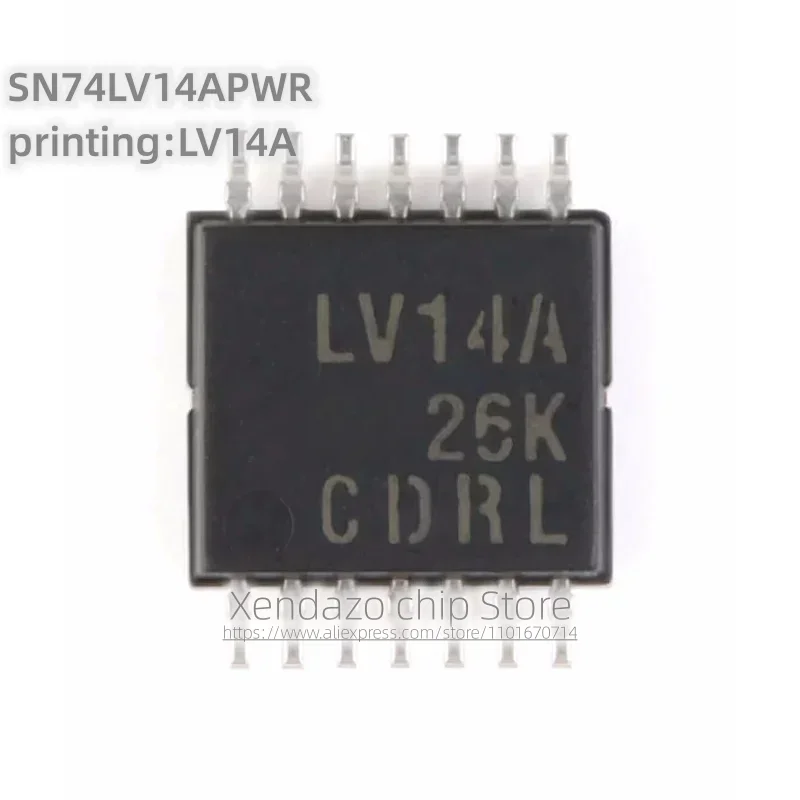 10pcs/lot SN74LV14APWR printing LV14A TSSOP-14 package Original genuine Six channel Schmitt trigger inverter logic chip