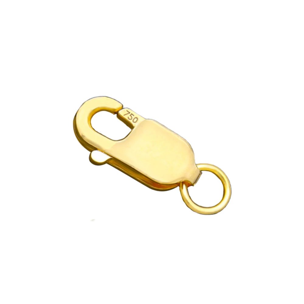 Sinya 100% Real Pure 18k Gold Lobster Clasp Solid Au750 Necklace Bracelets Chain Connector Lock Fine Jewelry DIY Accessories
