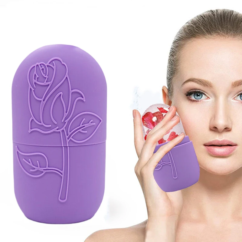 Ice Facial Cube Silicone Ice Mold Beauty Cooling Herbruikbare Ice Roller voor gezicht en ogen Gezichtsschoonheid Ice Roller Huidverzorgingshulpmiddelen