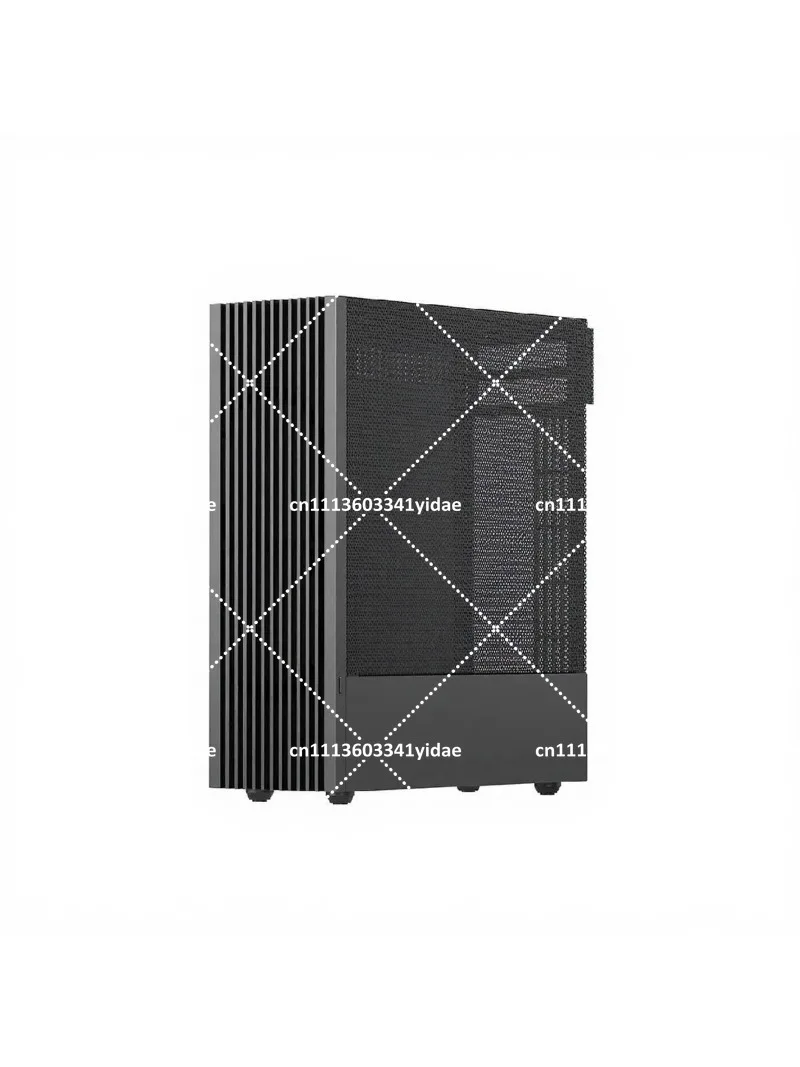Mini ITX Aluminum Alloy CNC Case, 4.9L Flex ATX Compatible for Half-Height GPU & 1U Power Supply