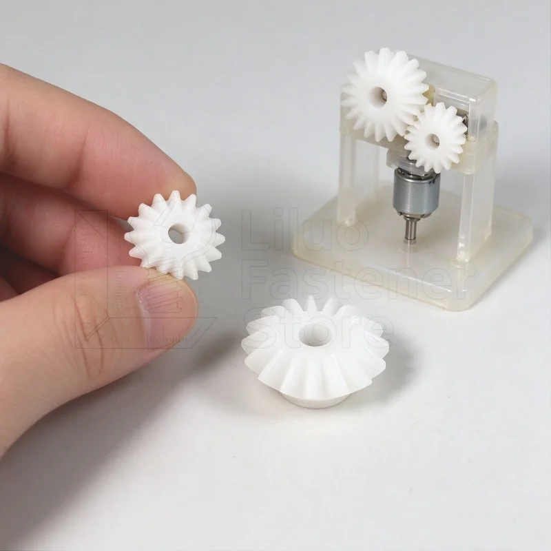 20Pcs/lot S162A 0.5M Bevel Pinions 16 Teeth 2mm Shaft Hole Plastic Bevel Gear Hole Aperture 2mm Toy Parts DIY Model Accessories