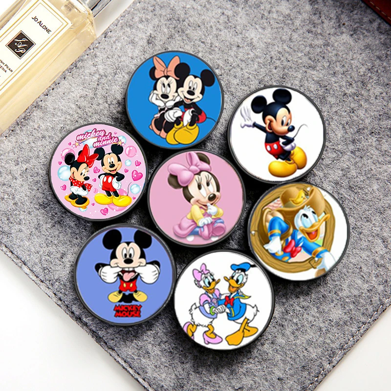 Disney Anime Mickey Mouse Folding Phone Holder Kawaii Minnie Mobile Phone Holder Creative Children Gifts