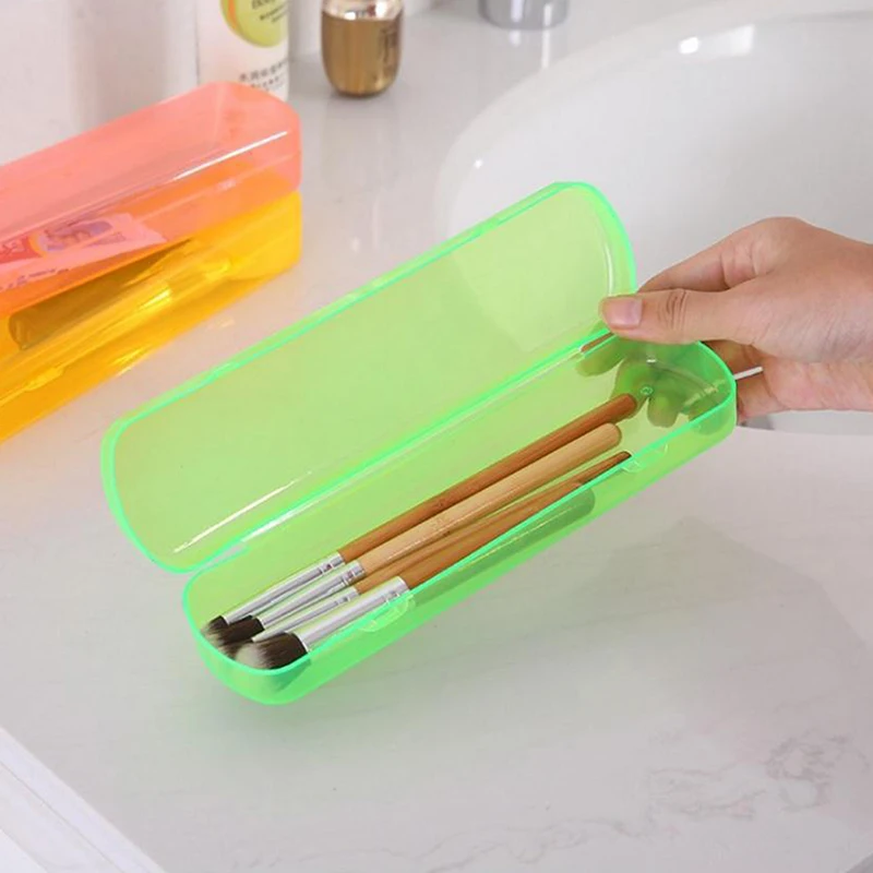 Travel Portable Toothbrush Box Candy Color Bathroom Toothpaste Holder Storage Case Box Organizer Travel Toiletries Storage Boxes