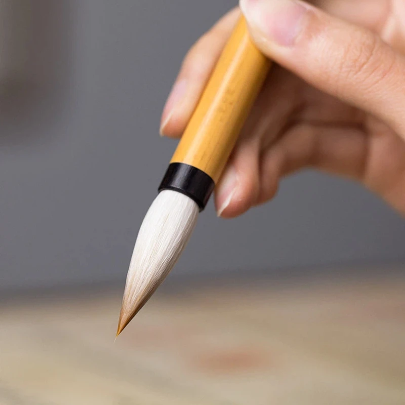 Mixed Hair Medium Regular Script Calligraphy Brush For Beginner Adult Chinese Regular Script Writing Practice Calligraphy Brush