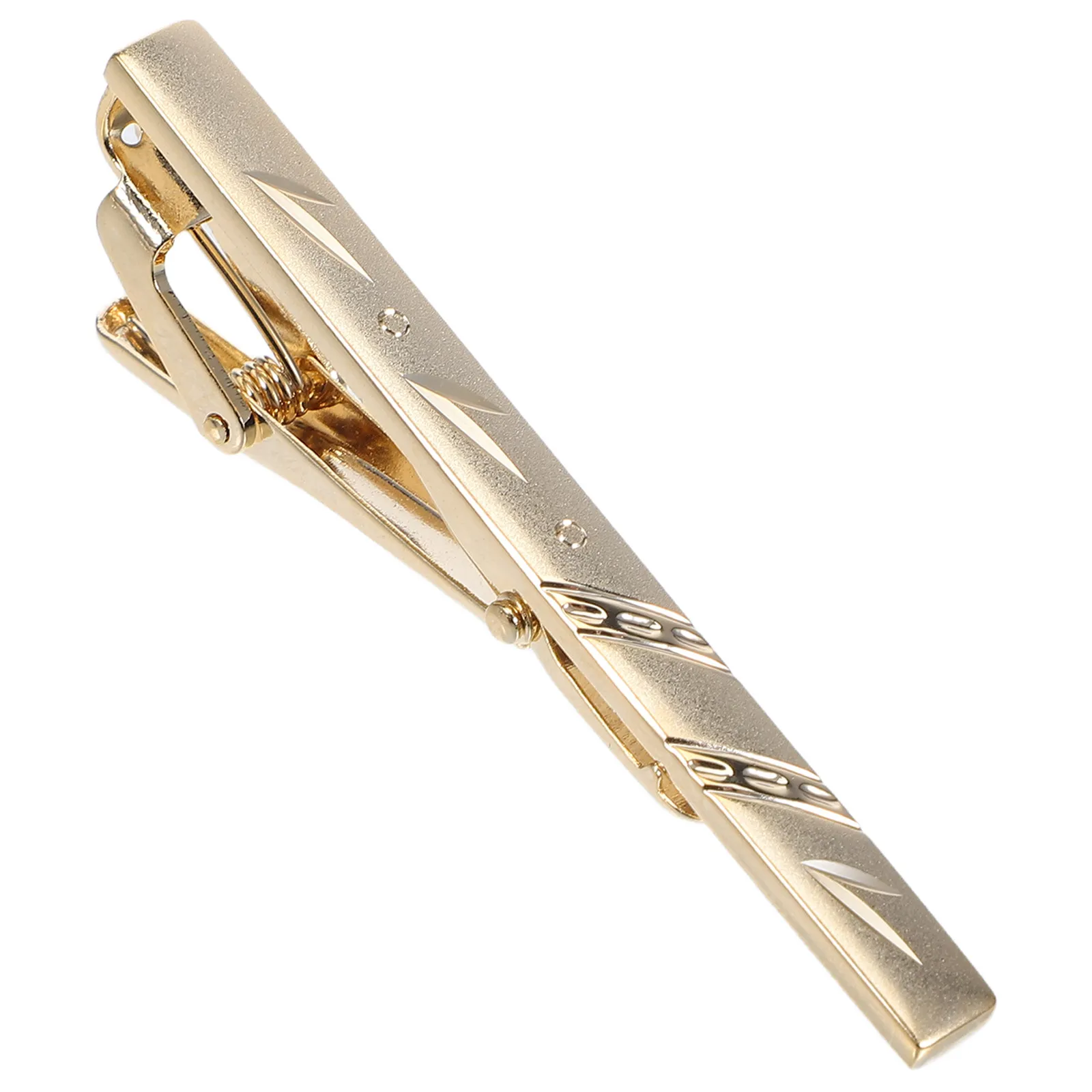 Men Tie Clip Golden Metal Business Necktie Clasp Fashion Suit Accessories Wedding Office Banquet Tie Bars for Father Husband