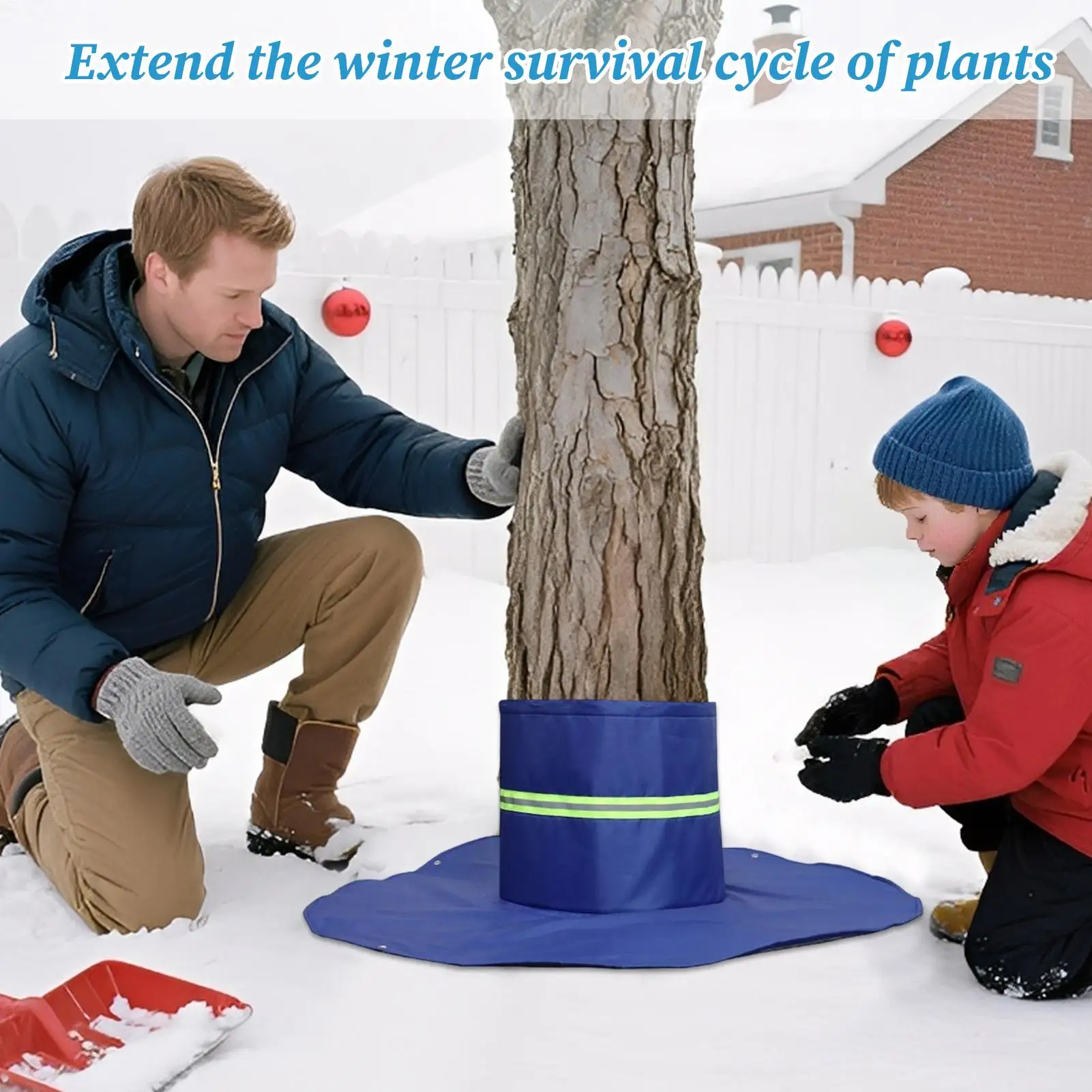 Tree Covers for Winter Cold Weather Tree Root Insulation Protector Protective Guard for Driveways Landscapes Shrub Outdoor