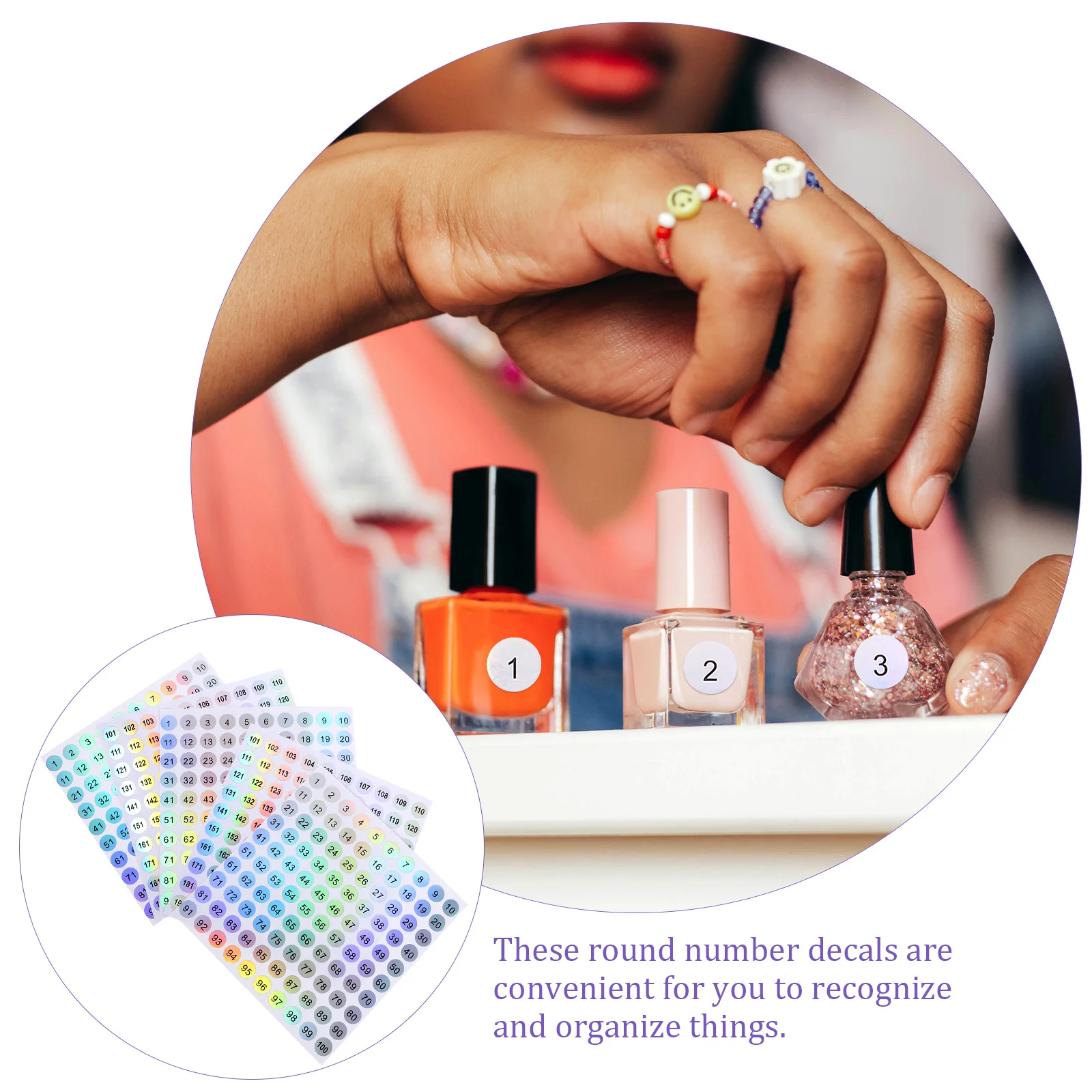 

20 Sheets Number Dots Stickers Colorful Classroom Numbers Marking Consecutive Labels