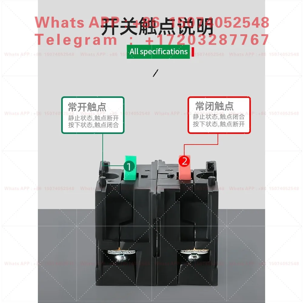 Chint metal button with lamp NP2-BW3462 AC/DC24V LED button, self-reset 1 normally closed
