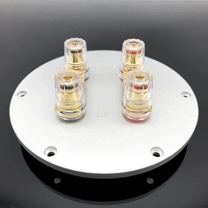 Parlante Audio HiFi Accesorio de Cable, poste de encuadernación de cobre de 4 posiciones, tablero de bornes cruzado de dos cables