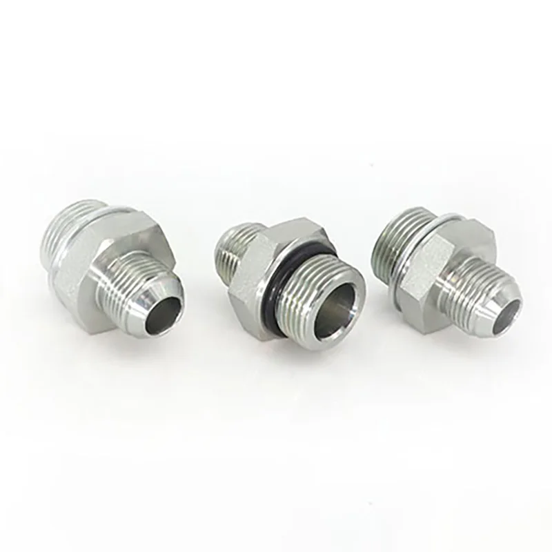 Hydraulic Connector Straight Through NPT 7/16 9/16 U3/4 7/8 to BSP 1/8 1/4 3/8 1/2 External Cone/British Pipe Fittings Adapter