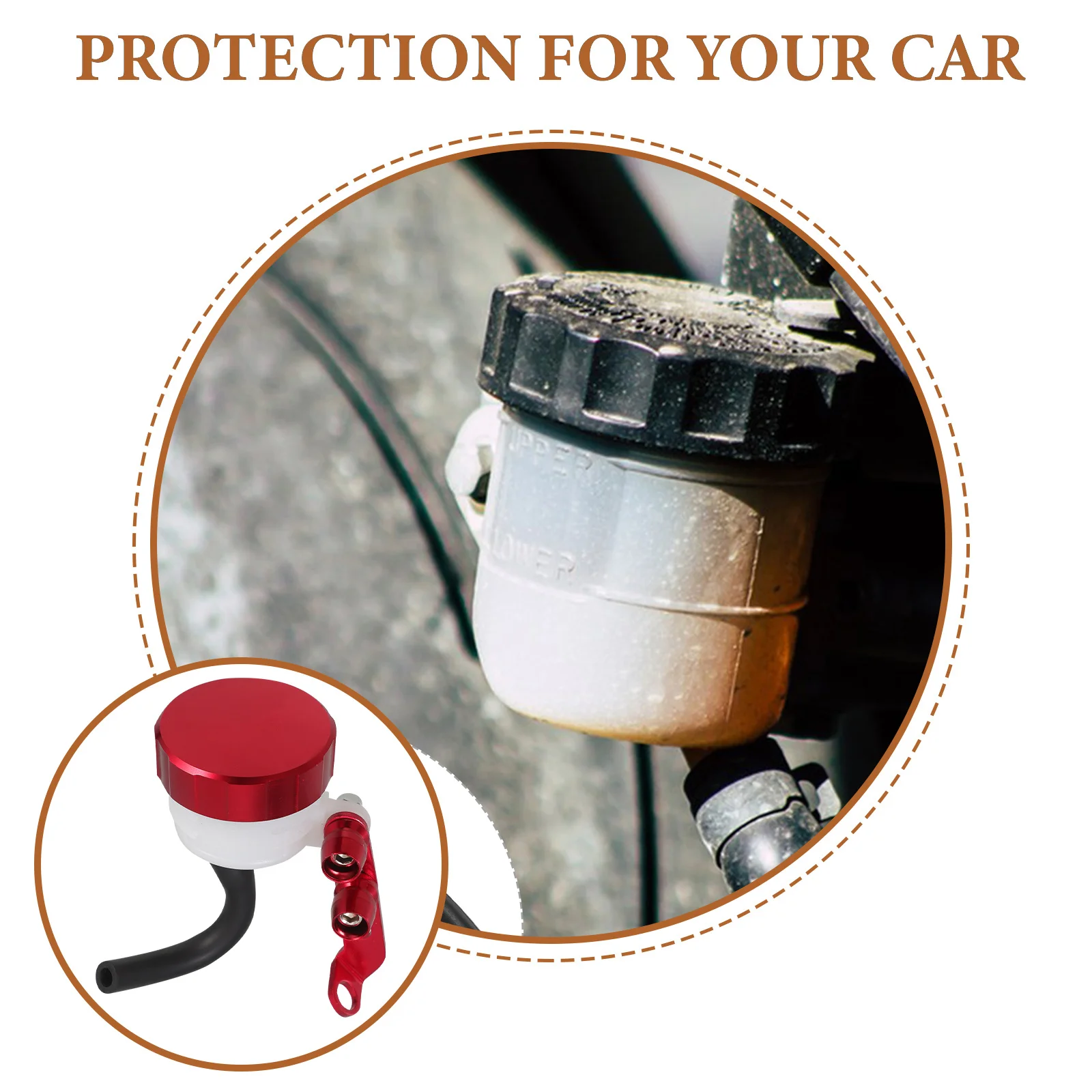 

Brake Oil Pot Cylinder Reservoir Aluminum Cup Motorcycle Accessories for Fluid Tank Red