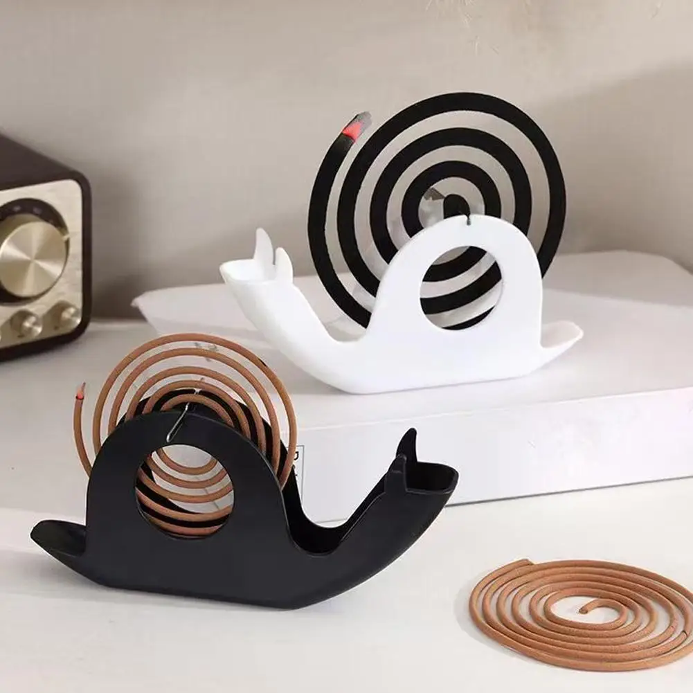 Summer Portable Snail Shape Mosquito Coil Holder Outdoor Camping Fishing Mosquito Coil Holder Tray Insect Repellent Rack Bracket