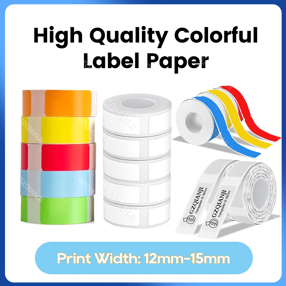 Thermal Label Paper Rolls Normal Labels for P15 D30 D35 B100 88X Label Maker Bluetooth Printer Adhesive Tag Barcode Sticker