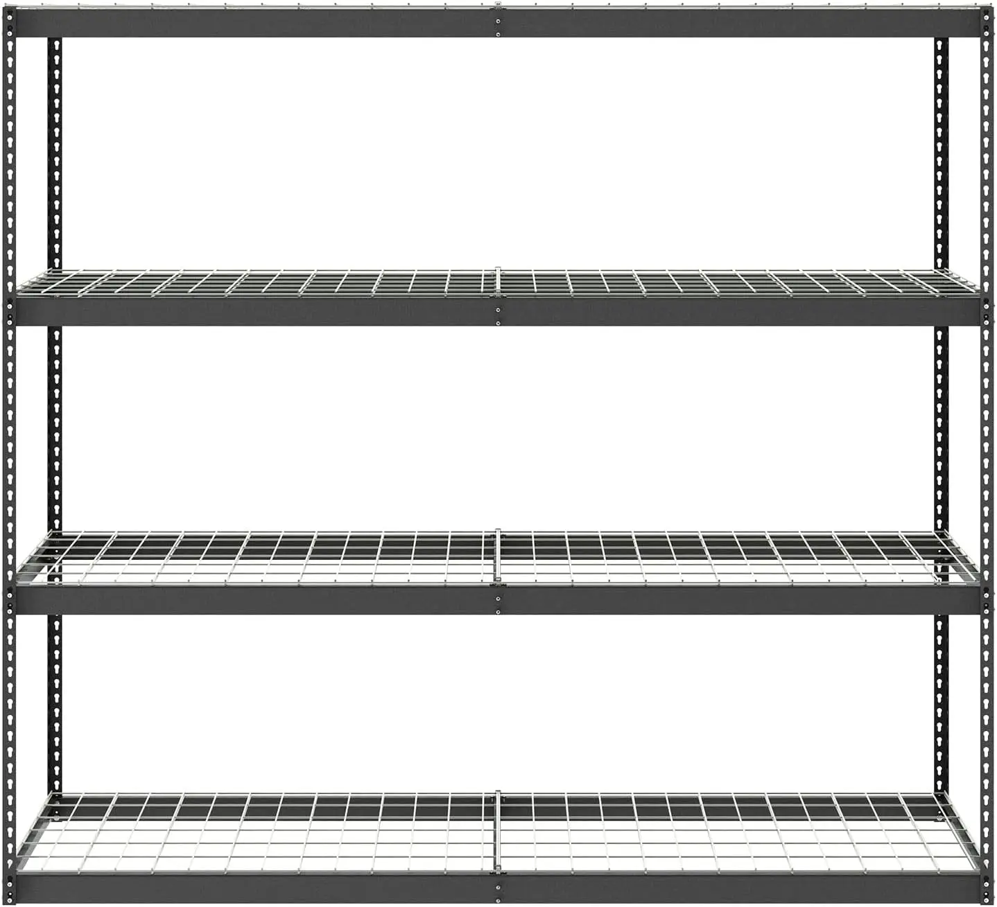 

Garage Shelving - Storage Rack That Holds 500 Pounds Per Shelf - All Steel Shelves for Storage ，Hammertone (24" x 92" x 84")