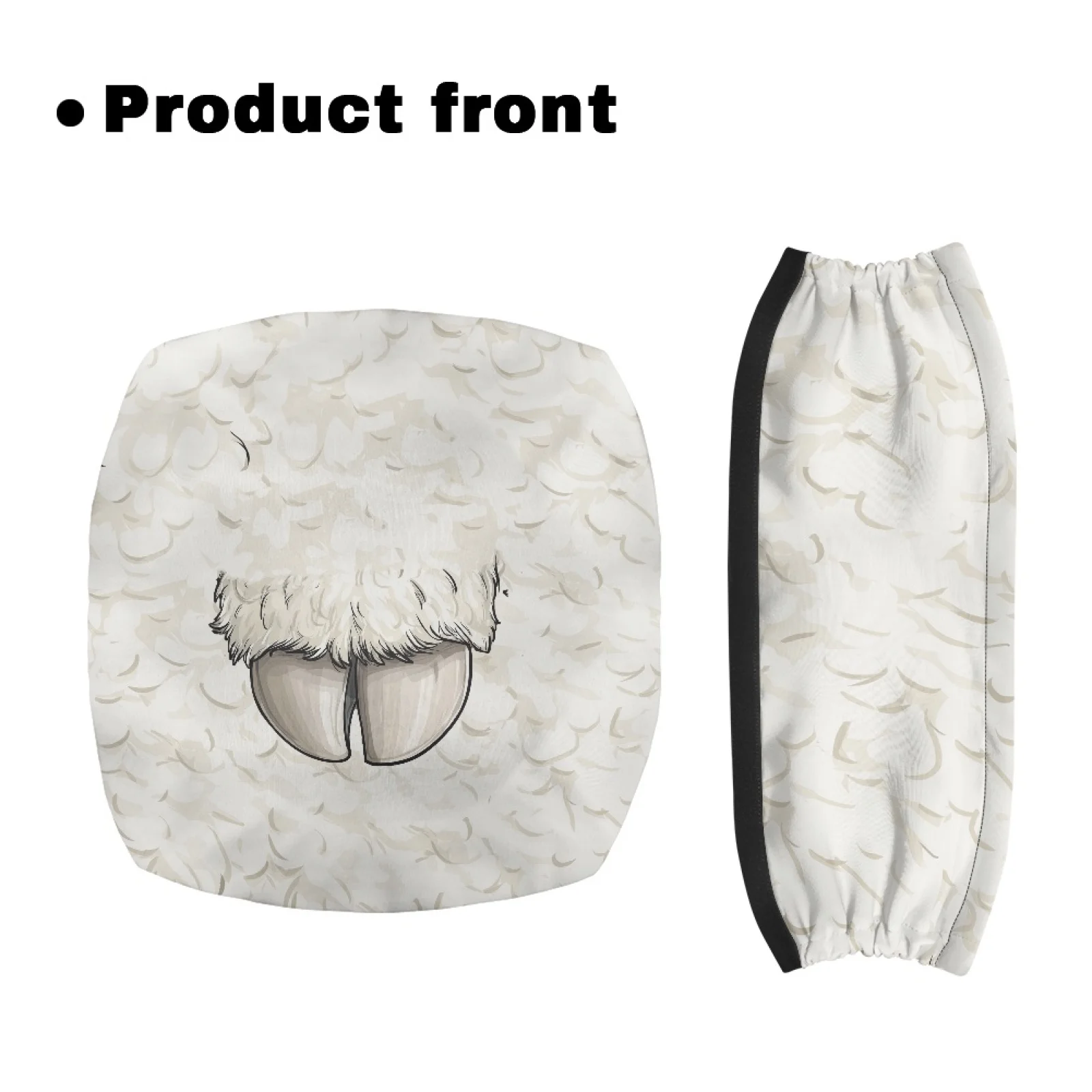 Coloranimal Goat-hoof Pattern 2PCS Rollator Seat Back Rest Covers Polyester Walker Seat Cover for Men
