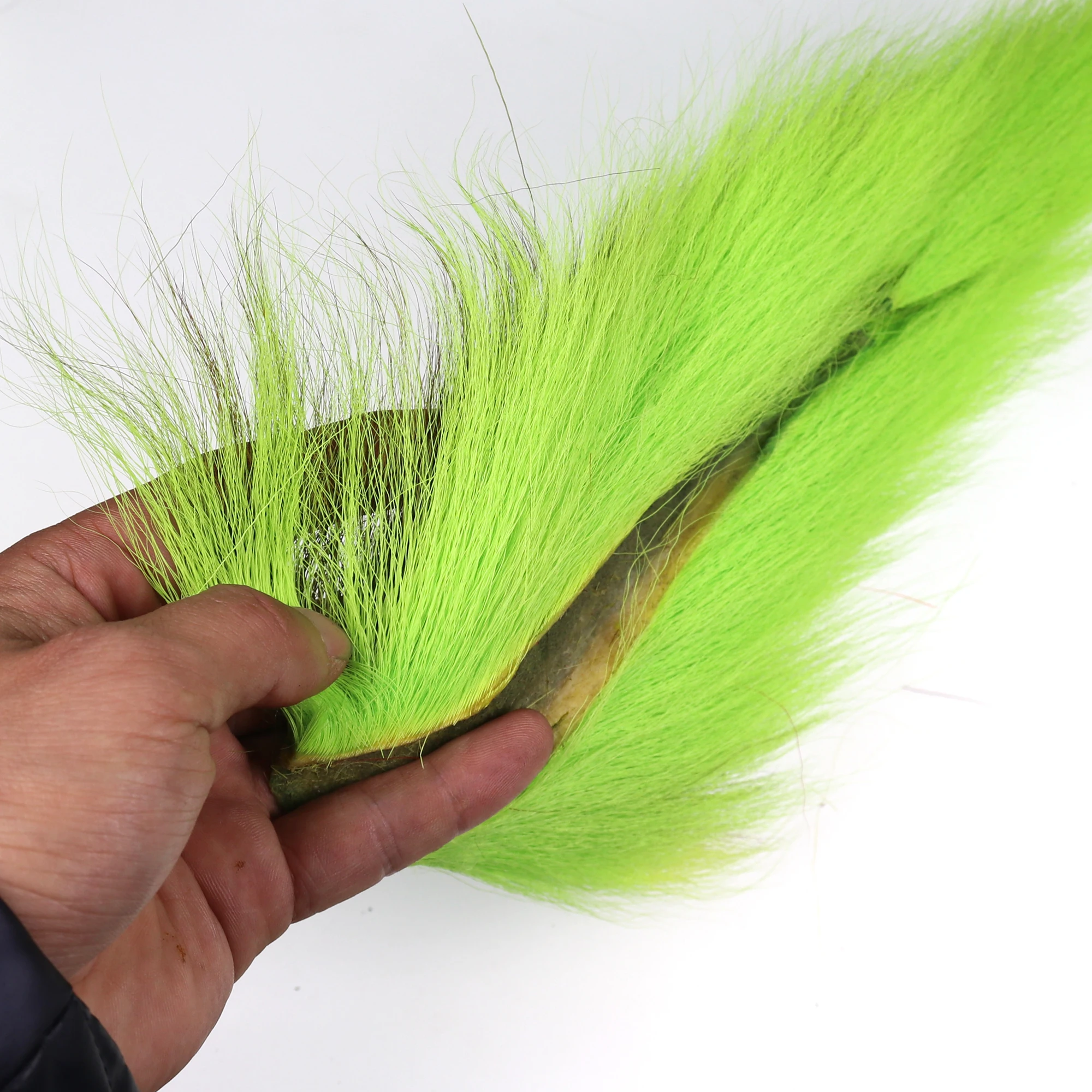 Vtwins Fly Tying Fur Whole Dyed Deer Tail Hair Fur Bucktail Jigs Fly Tying mosche di acqua salata Dry for Fly Tying Bucktail Materials