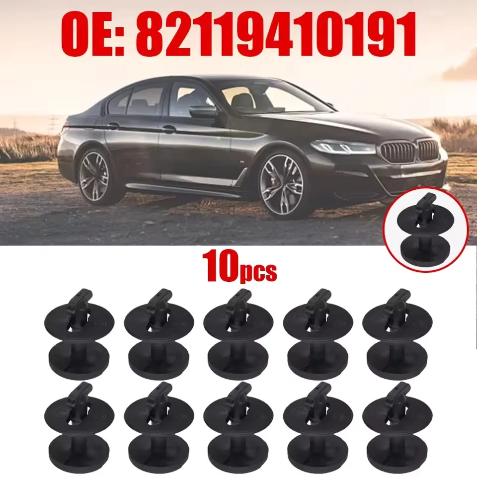 10Pcs Car Carpet Floor Mat Clip Fastener Clamps Fixers Twist Lock 82119410191 for BMW E36 E46 E38 E39 X3 X5 M3 M5 3 5 7 Series