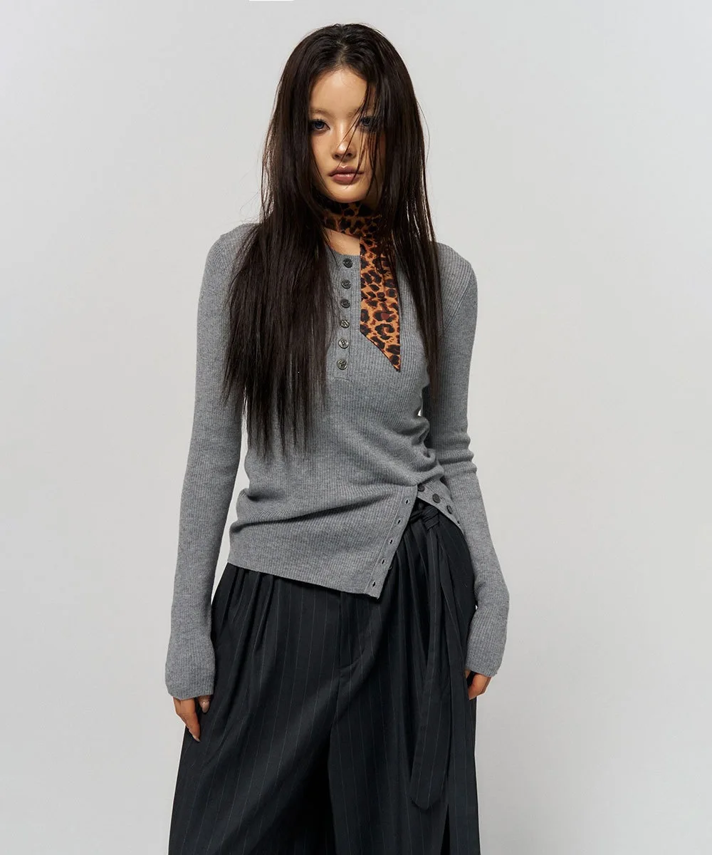 Damen Y2K Geripptes Strickoberteil, Langarm, Knopfverzierung, Slim Fit, Rundhalsausschnitt, Pullover, lässige Streetwear, Herbstmode, Bluse für Mädchen – Detail 10