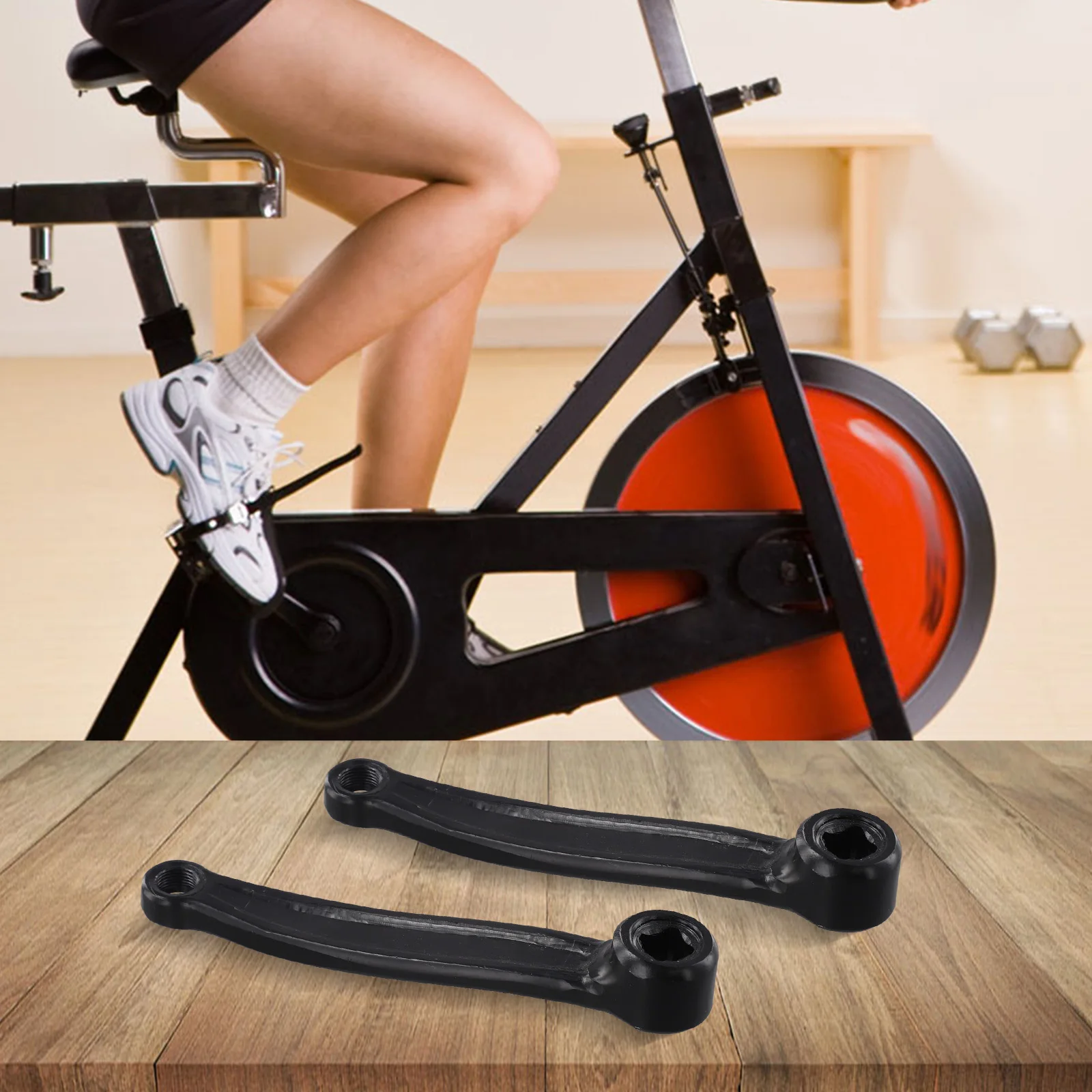

Crank Set 165mm Crank Indoor Sports Equipment Clockwise Installation Crank For Exercise Bike Bike Crank For Fitness Bike Trainer