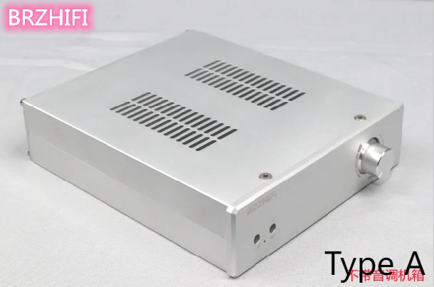 New silver full aluminum preamplifier chassis HIFI DIY CNC amplifier case Can install 3886 1875 circuit