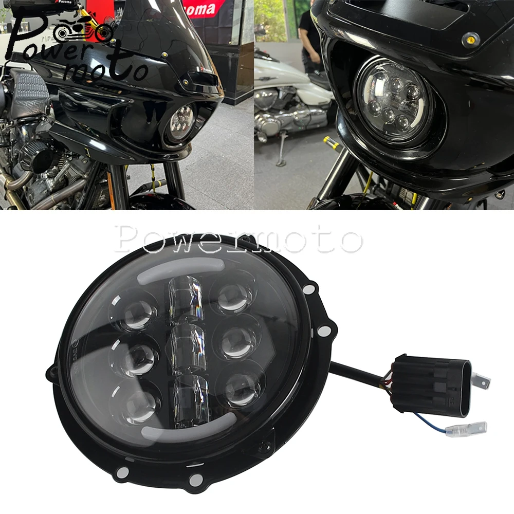 

5.75" LED Headlight High Low Beam Turn Signal Lamp DRL For Harley Softail Low Rider ST FXLRST 117 EI Diablo FXRST 117 2022-2025