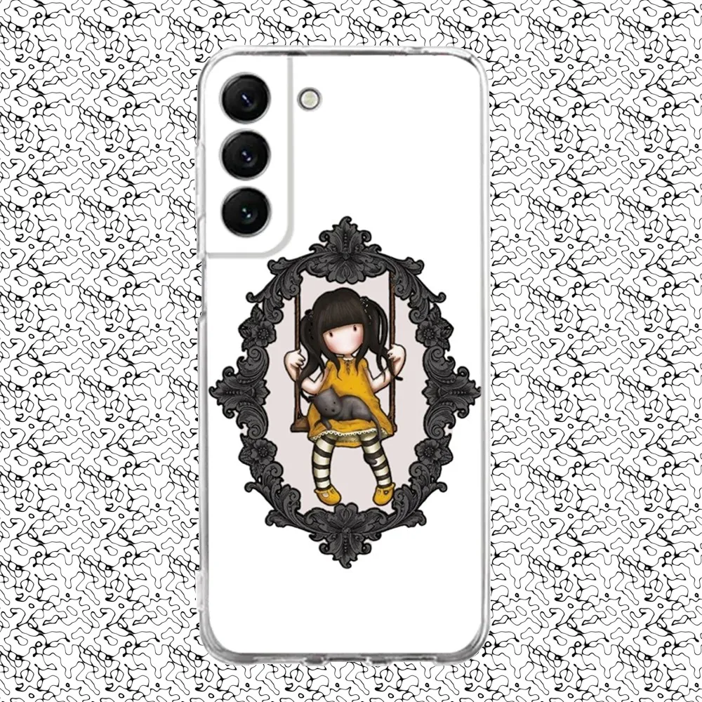 Lovely S-Santoro G-Gorjuss Phone Case Silicone For Samsung S30,S23,21,22,20 Ultra,S20 FE lite,S10,9,PIus Note20ultra Cover Clear