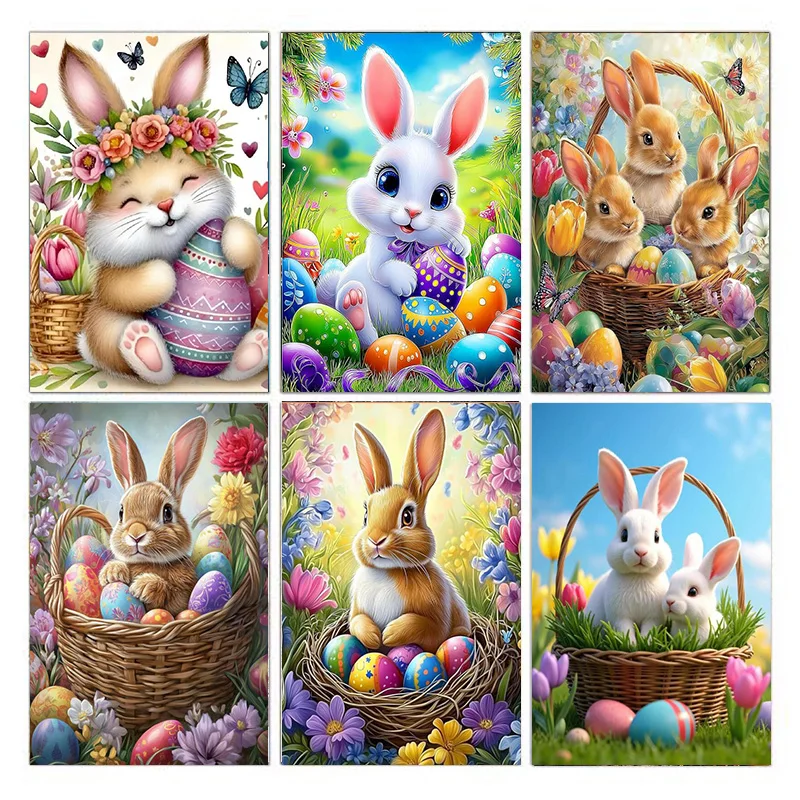 

Набор для алмазной вышивки AB DIY 5D на День святого Валентина, с тематикой весеннего пасхального кролика, подходит для взрослых и начинающих.