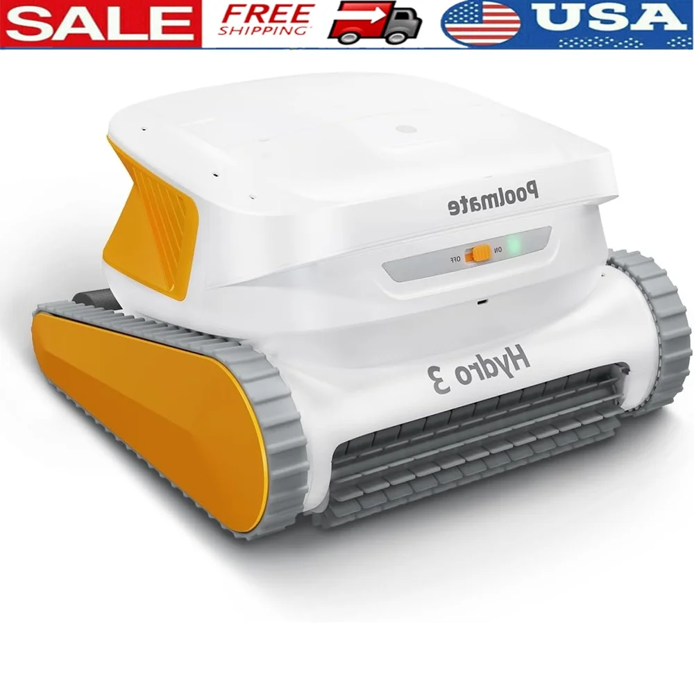 

Hydro 3 Cordless Robotic Pool Cleaner 150W Vacuum With Wall Climbing Function 200 Min Runtime Brushless Motor 4.1L Filter
