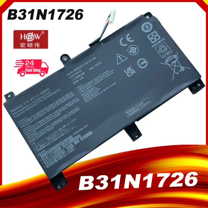 

B31N1726 B31BN91 For ASUS FX504 FX86 FX80GM FX505GE FX505DT FX80GE PX505GE PX505GD FX505GM FX80G B31BnEH A41LK9H 48Wh