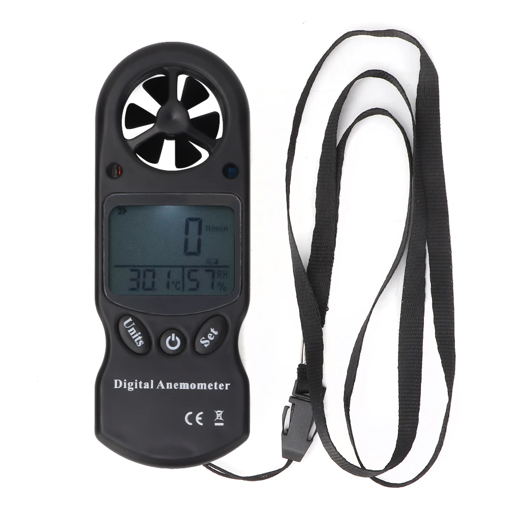 Digital Anemometer Anemometro Wind Speed TL-300 3-in 1 Mini Handheld Multifunction Digital Thermometer Hygrometer Anemometer