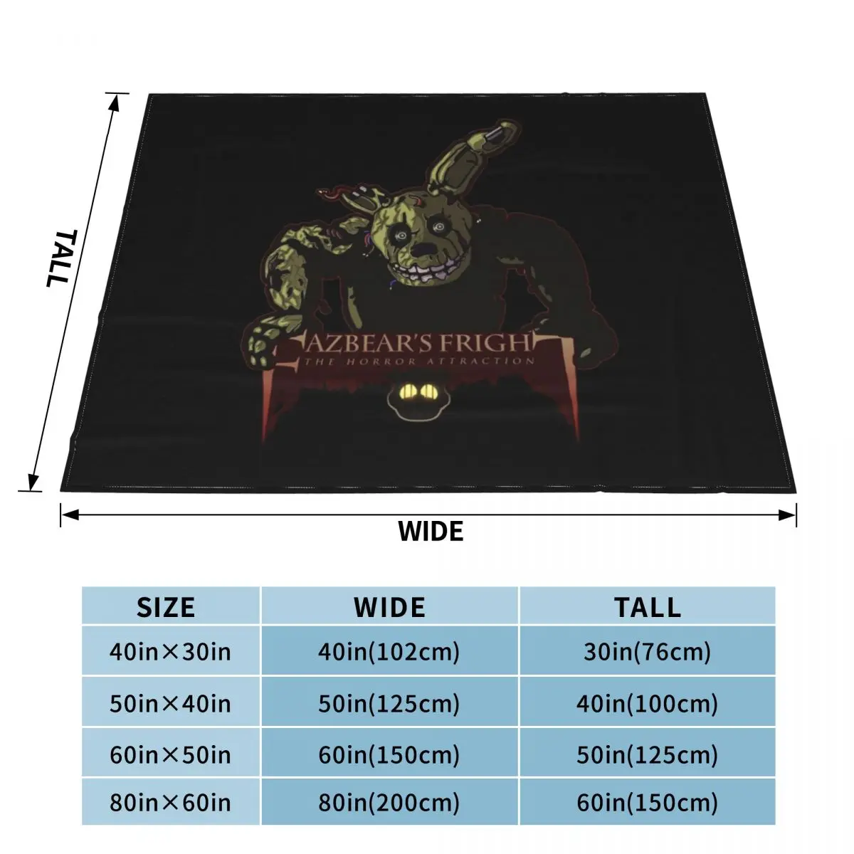 Fazbear's Fright The Horror Attraction Classic T-Shirt Throw Blanket Fluffy Soft Blankets