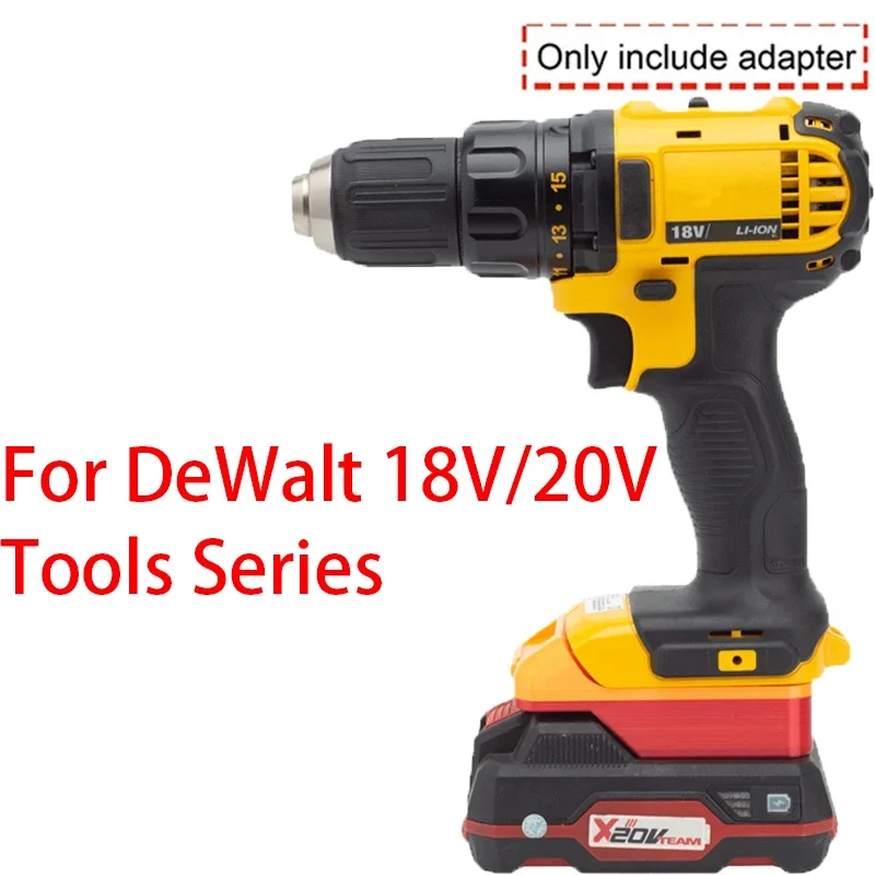 Adaptor baterai/konverter untuk DeWalt 18/20V, alat aksesori alat listrik adaptor baterai Li-ion ke Lidl Parkside X20V