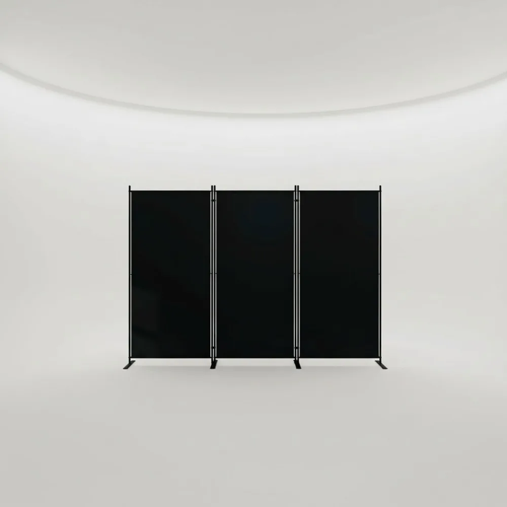 

Складной перегородка высотой 6 футов, портативный экран для конфиденциальности для домашнего офиса, спальни, гостиной, студии, черная перегородка