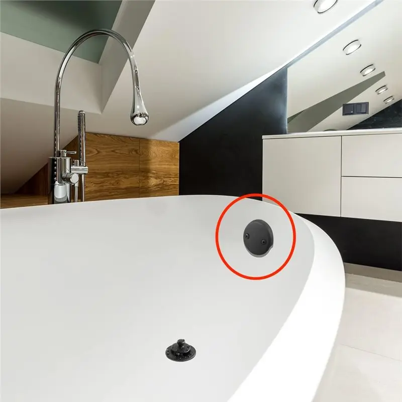 【ELECTRONIC-ACCESSORIES】1 Pc Dual Hole Bathtub Drain Overflow Plate Home Bathtub Decoration Bathtub Decorative Cover